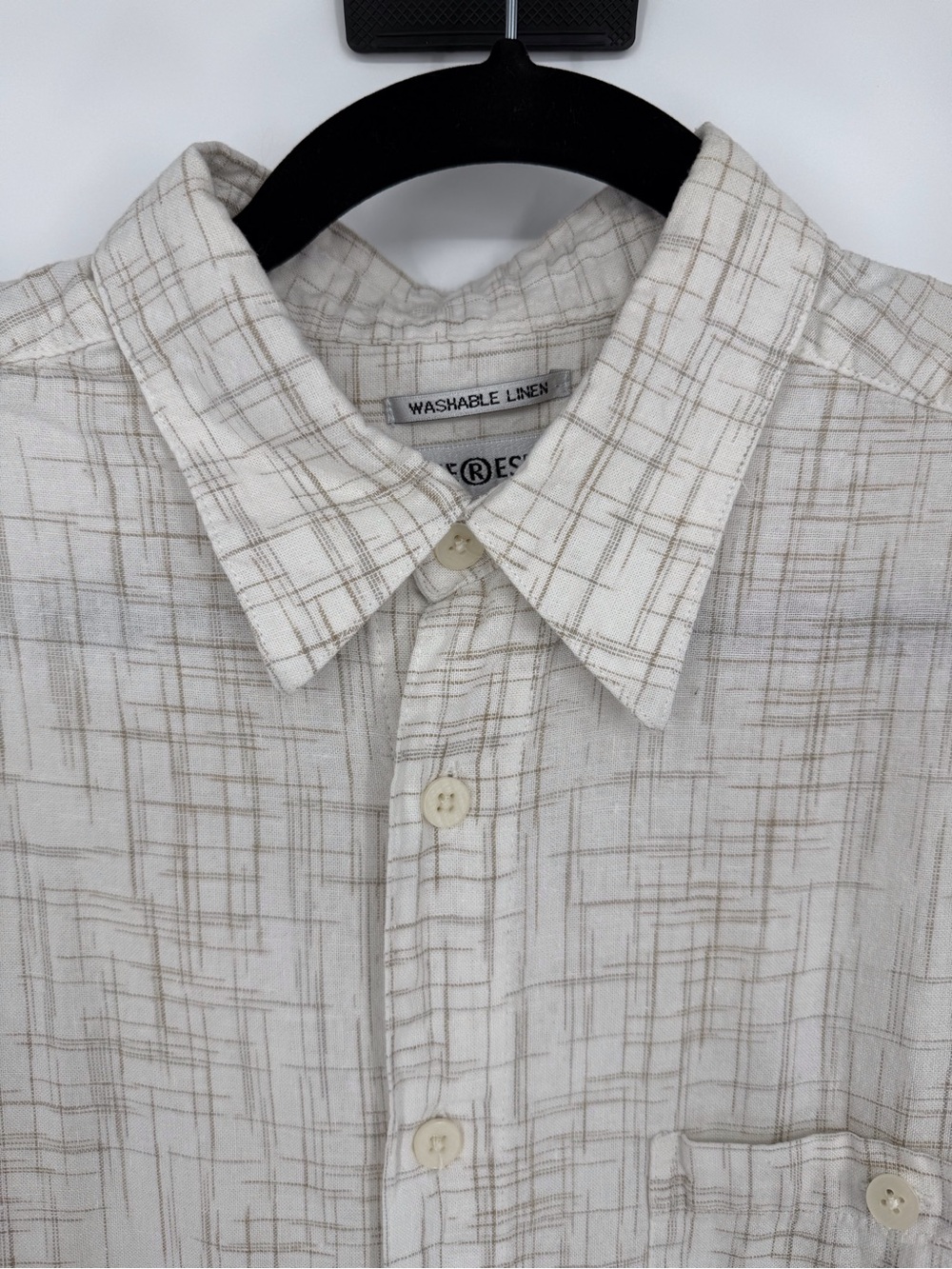 Chereskin Washable Linen Button Up Camp Shirt XL Coastal Minimalist Dadcore - Picture 3 of 7